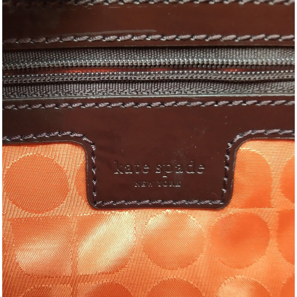 Kate Spade New York Orange Brown Patent Leather Chain Strap Hobo Shoulder Bag - Picture 12 of 16